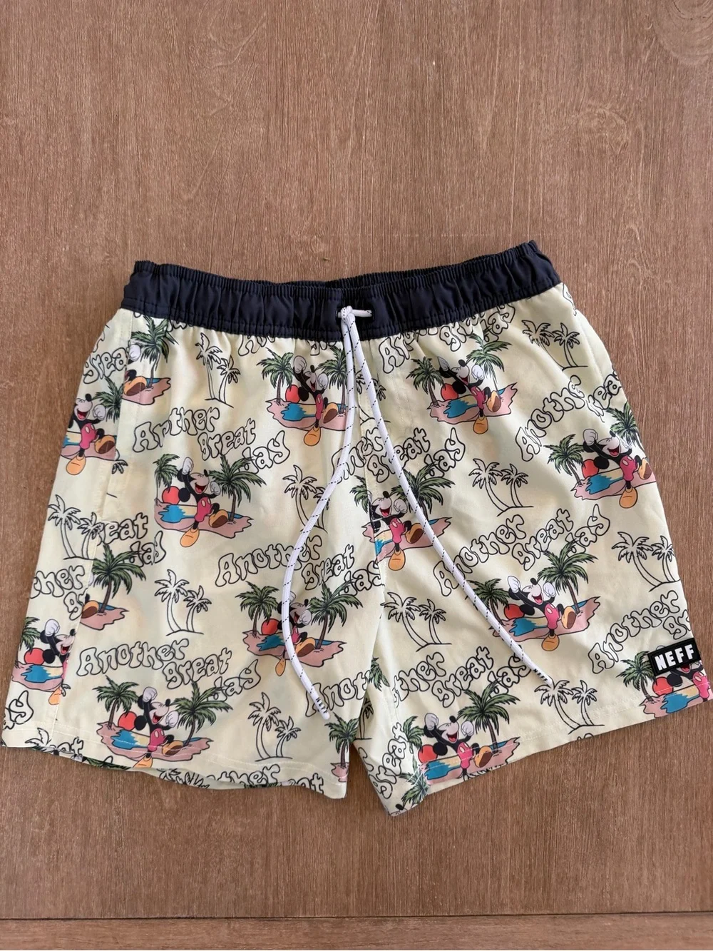 NEFF x Disney Mickey Mouse “Another Great Day” Swim Trunks Shorts